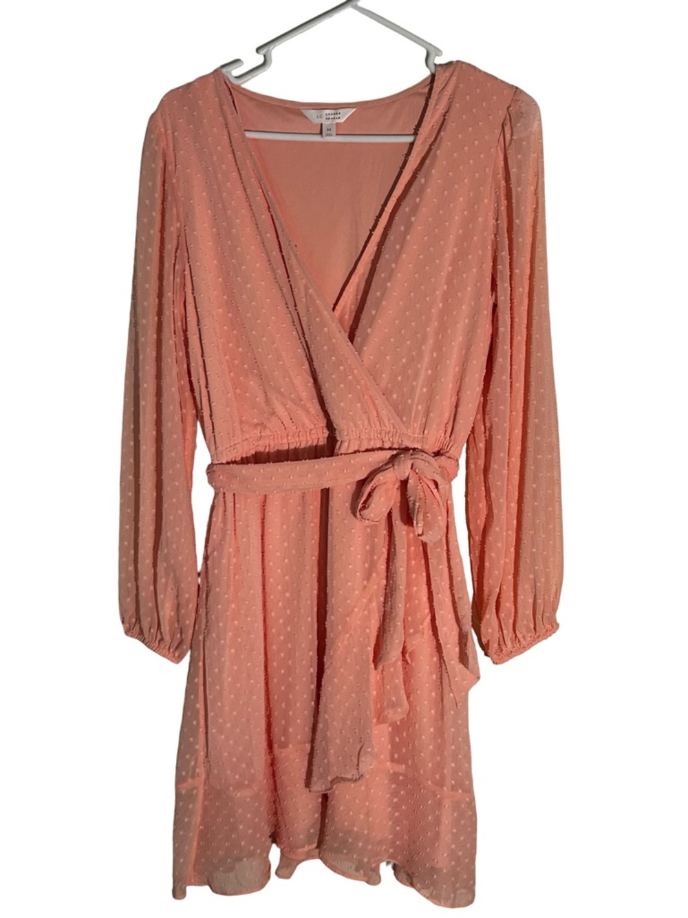 LC Lauren Conrad Blush Pink Wrap-Style Dress
